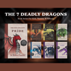 Cover image of the Seven Deadly Dragons Catholic book series, featuring seven illustrated dragons representing the vices of pride, envy, sloth, greed, wrath, gluttony, and lust.