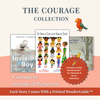 Children’s book bundle from the Courage Collection with The Invisible Boy, The Smallest Girl in the Smallest Grade, and Brave Irene. Includes printed WonderGuide™ for character and virtue reflection.