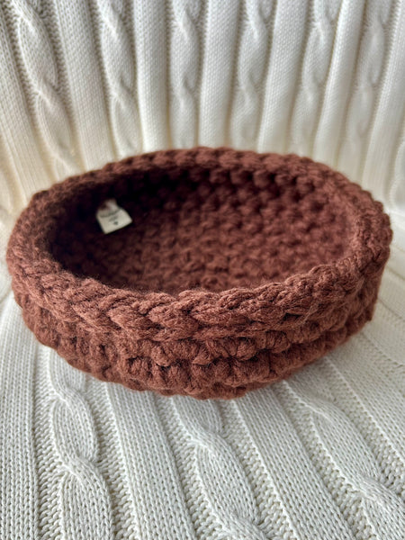 Handmade brown Formation Nest for story-based play and character formation.