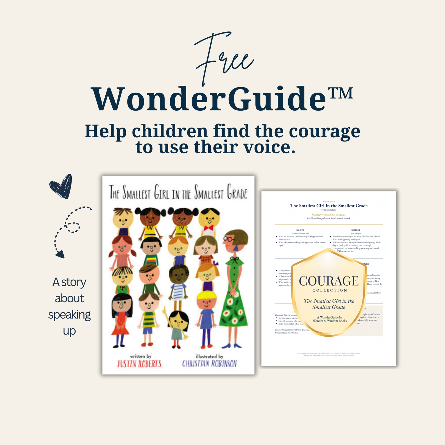 Free WonderGuide for The Smallest Girl in the Smallest Grade, Courage Collection, paired with St. Joan of Arc — Wonder and Wisdom Books
