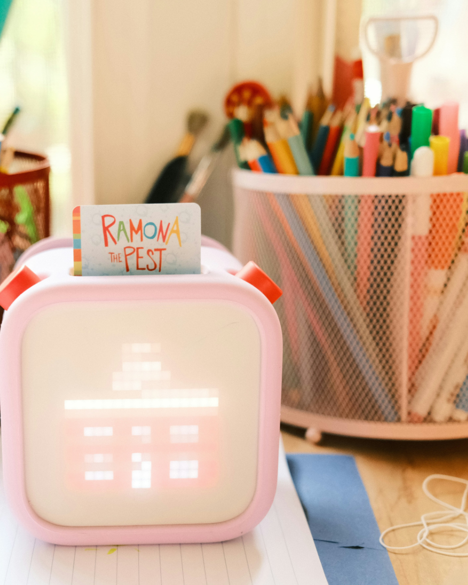 Yoto audio player used in our home for meaningful children’s stories, independent listening, imagination-building, and literacy-rich family rhythms.
